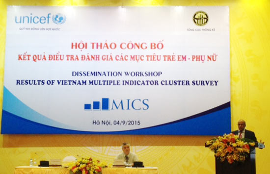 ປະກາດບົດລາຍງານສຳຫຼວດຕີລາຄາບັນດາຄາດໝາຍກ່ຽວກັບເດັກແລະແມ່ຍິງຢູ່ຫວຽດນາມ